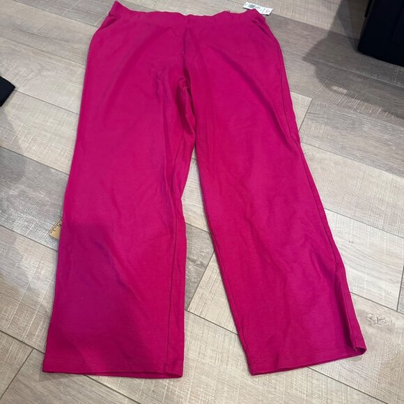 KIM ROGERS CURVY 1X WOMENS PINK PULL ON JOGGER PANTS NEW - Picture 1 of 9